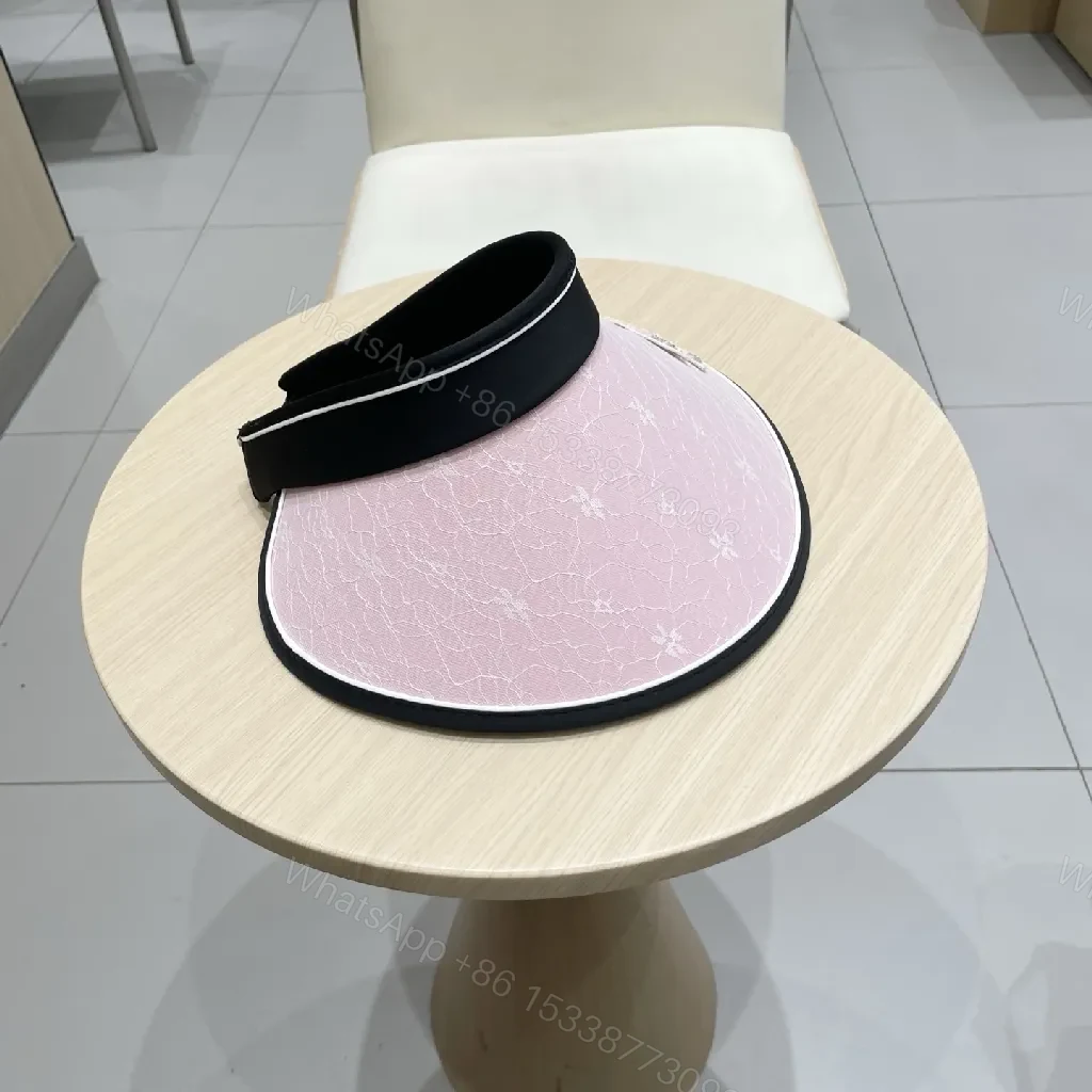 View 9 of Pink Visor with Chanel-Inspired Logo - Luxe Everyday Accessory