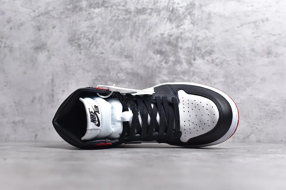 View 5 of Air Jordan 1 Retro High Satin “Black Toe” Reps
