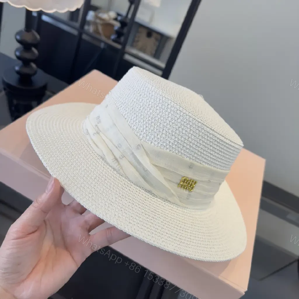 View 5 of Off-White Straw Fedora Hat with Woven Texture and Ribbon Band