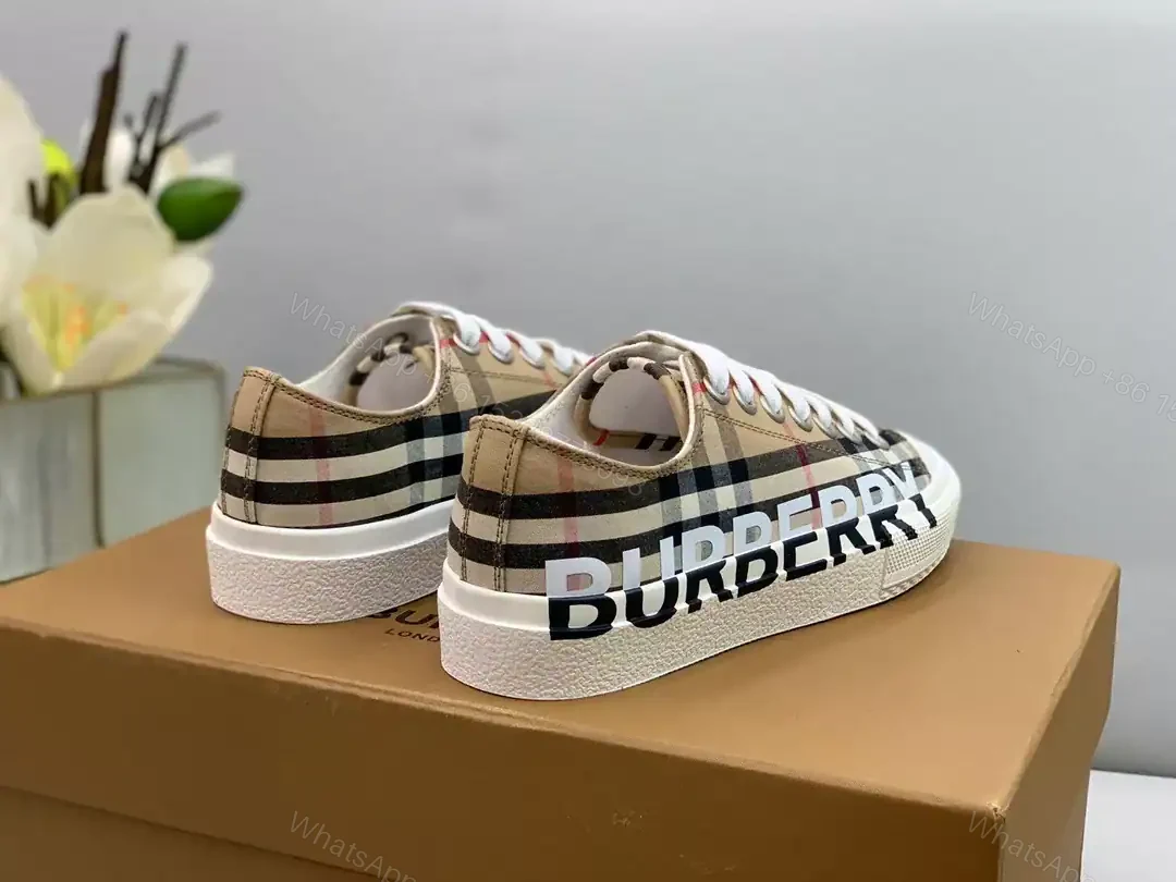 View 5 of BURBERRY CHECK COTTON SNEAKERS – BBR126