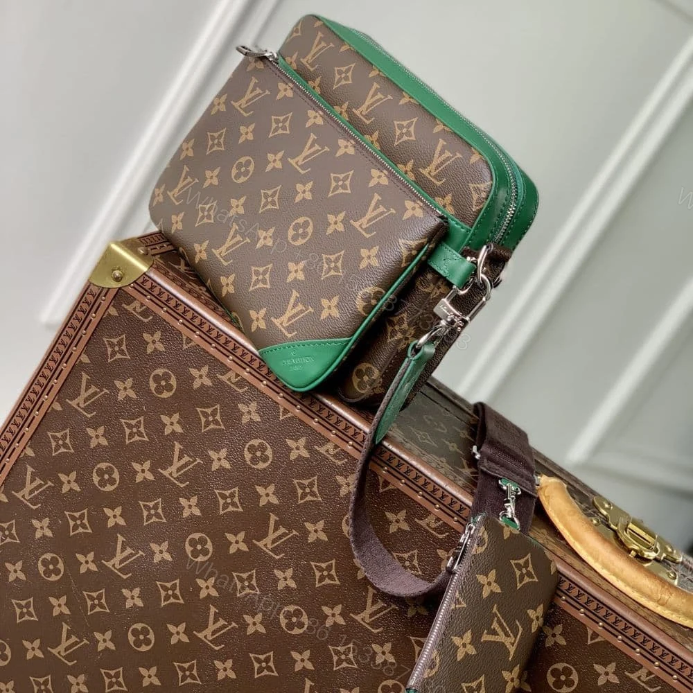 View 5 of Louis Vuitton Trio Messenger Bag Green 25Cm M12766