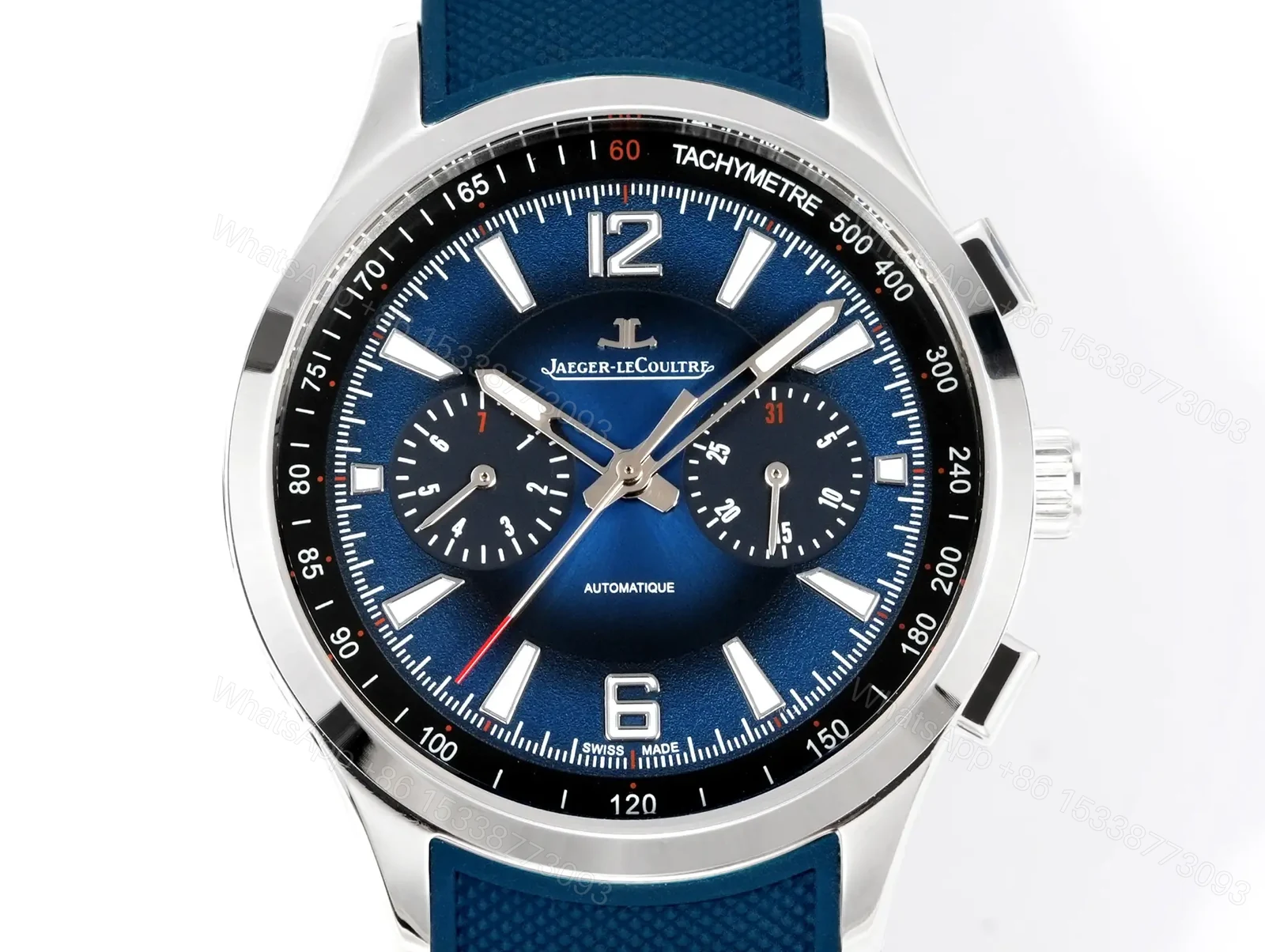 View 2 of Jaeger LeCoultre Beichen Blue Watch Rubber Strap Ultimate 42MM JLC-POL-BLU-RUB-42