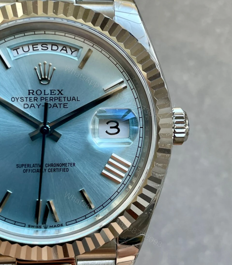 View 5 of EWF Factory SS 1:1 Rolex Day Date II 228239 Best Edition Light Blue Dial A3255