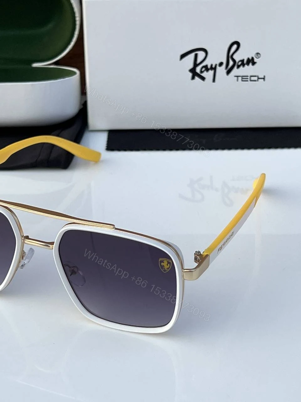 View 5 of First Copy RayBan 8830 Gold Yellow Sunglasses