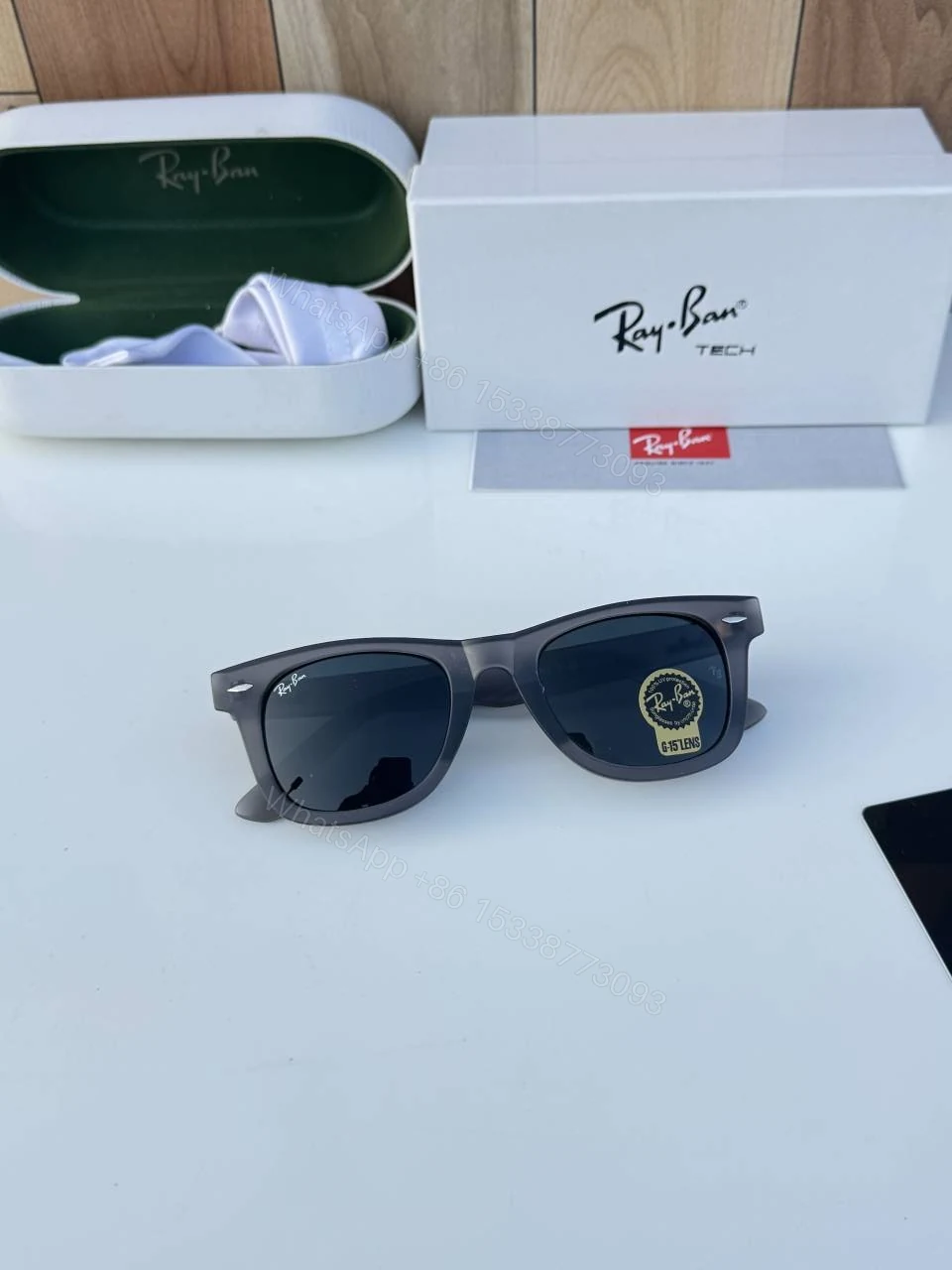 View 2 of First Copy RayBan 2140 Grey Black Sunglasses