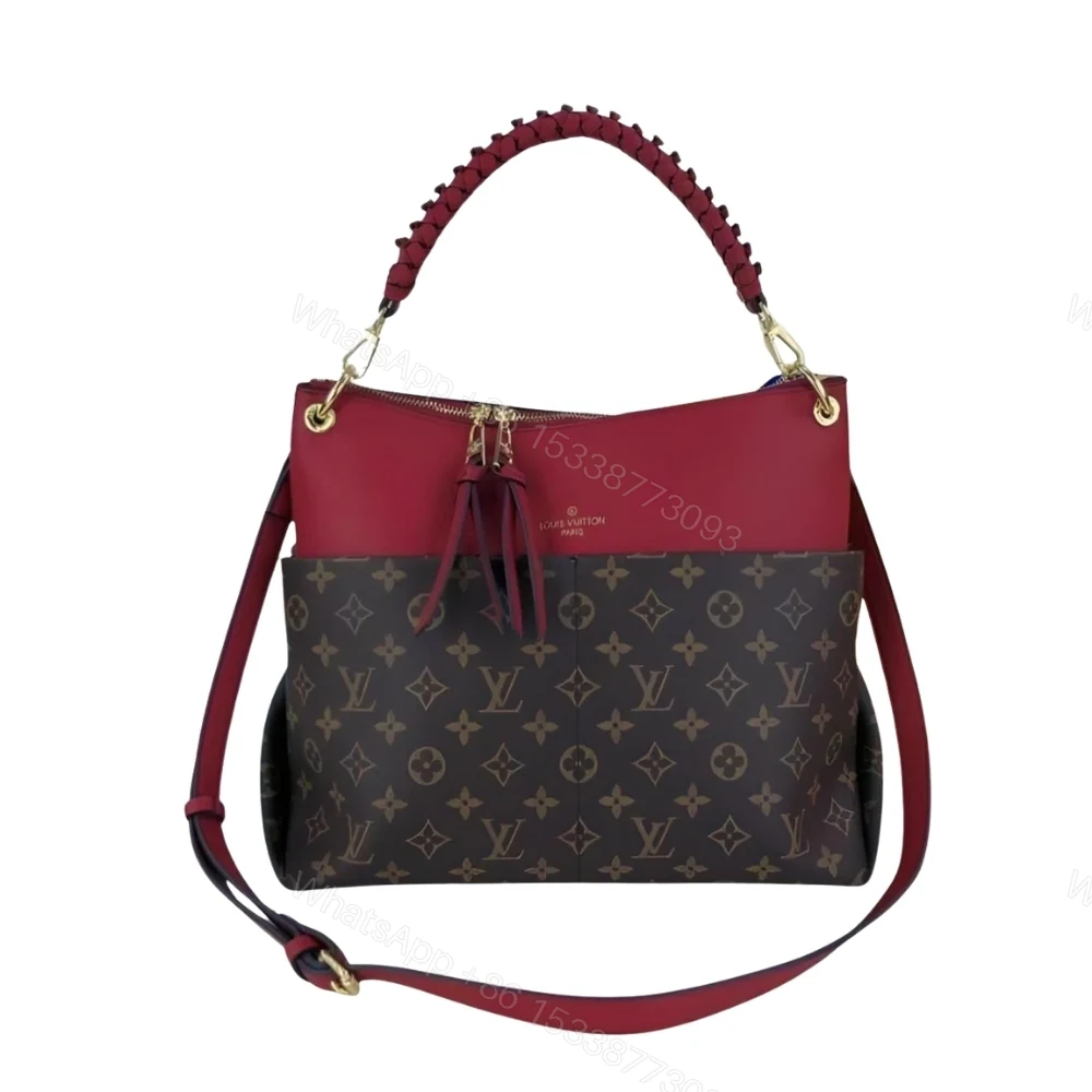 Louis Vuitton Maida Hobo Handbag Red Monogram 33Cm — view 1