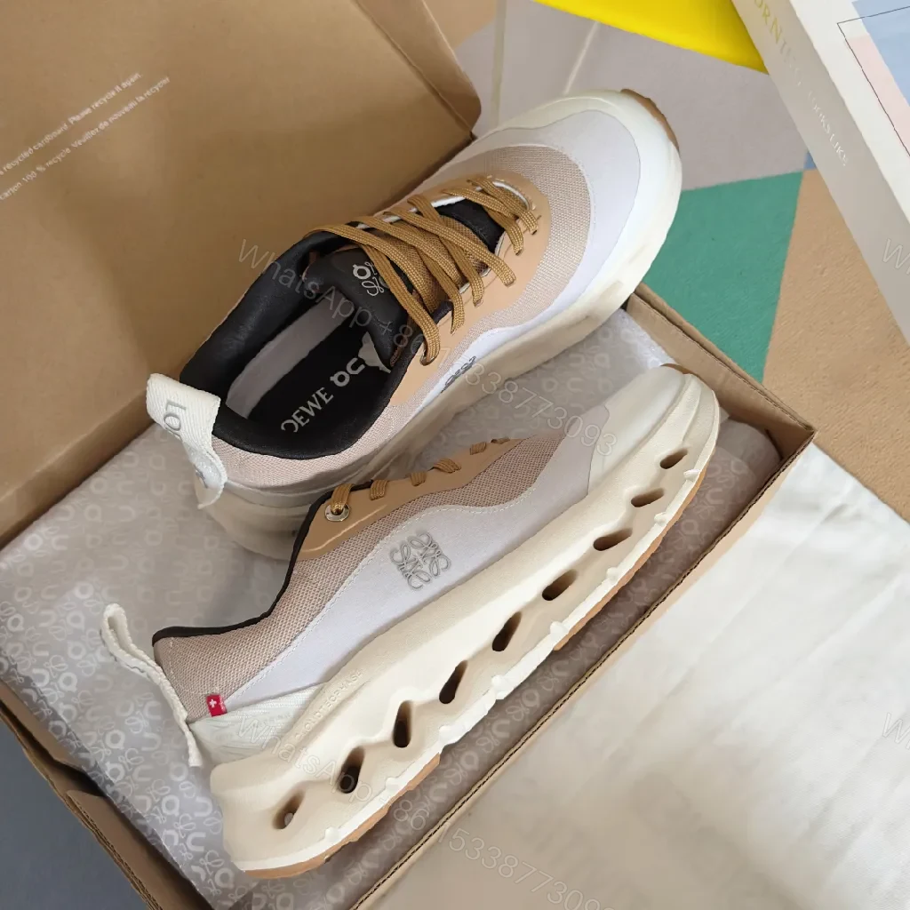 View 2 of Bold Taupe Luxe Chunky Runner Sneakers