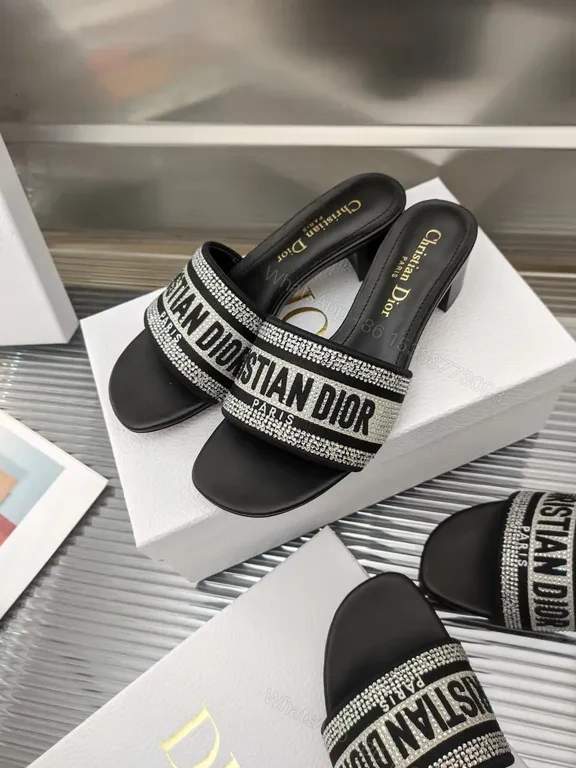View 4 of Chic Dior Sparkle Slides: Luxury Everyday Footwear