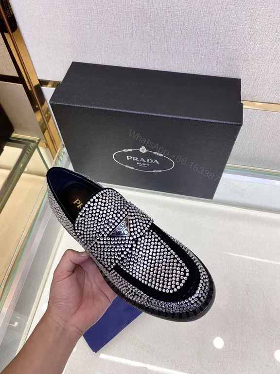 View 7 of Crystal-Embellished Slip-On: Luxe Nappa Leather Loafer