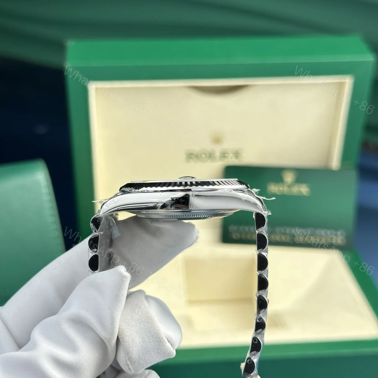 View 9 of Rolex Datejust Blue Dial 126334 Jubilee 41 mm
