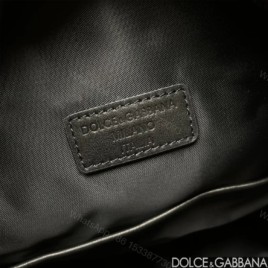 View 4 of Black Quilted Backpack with Colorful Logo Embellishments, All-Day Comfort