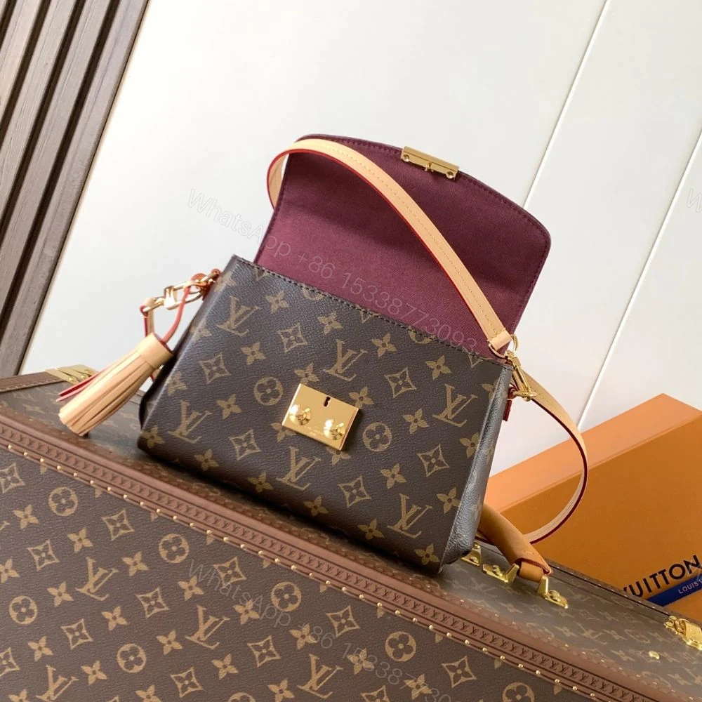 View 3 of Louis Vuitton Croisette Monogram Canvas Dark Brown 24cm