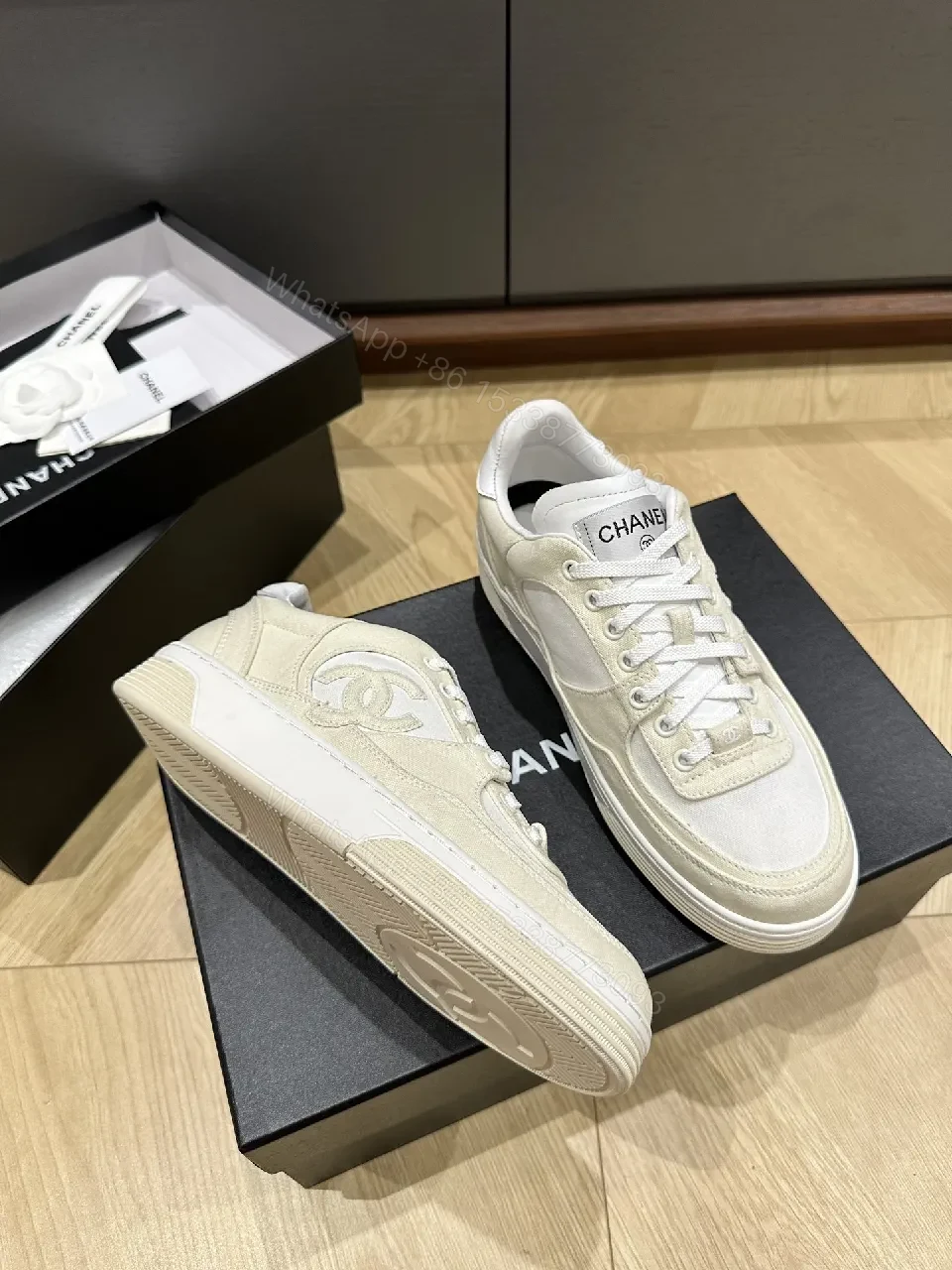 View 2 of Neutral Suede-Leather High-Top: Luxe Everyday Sneaker