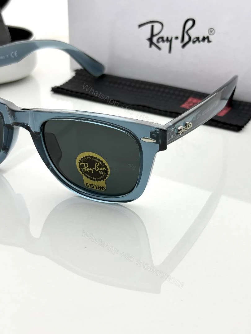 View 4 of First Copy Ray-Ban 2140 Blue Black Sunglasses Premium Glass Quality UV Protected