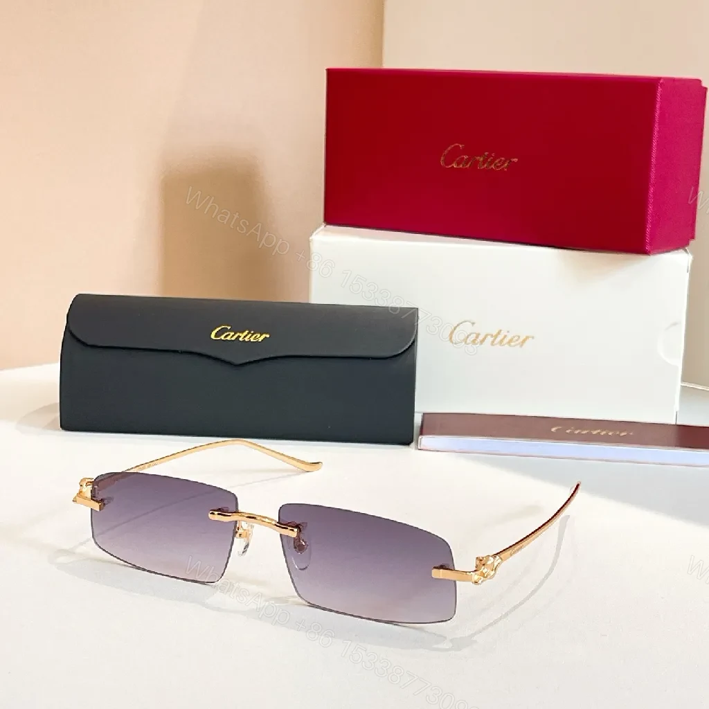 View 9 of Gold Tone Rimless Shield Sunglasses – Modern Luxury, All-Day Comfort
