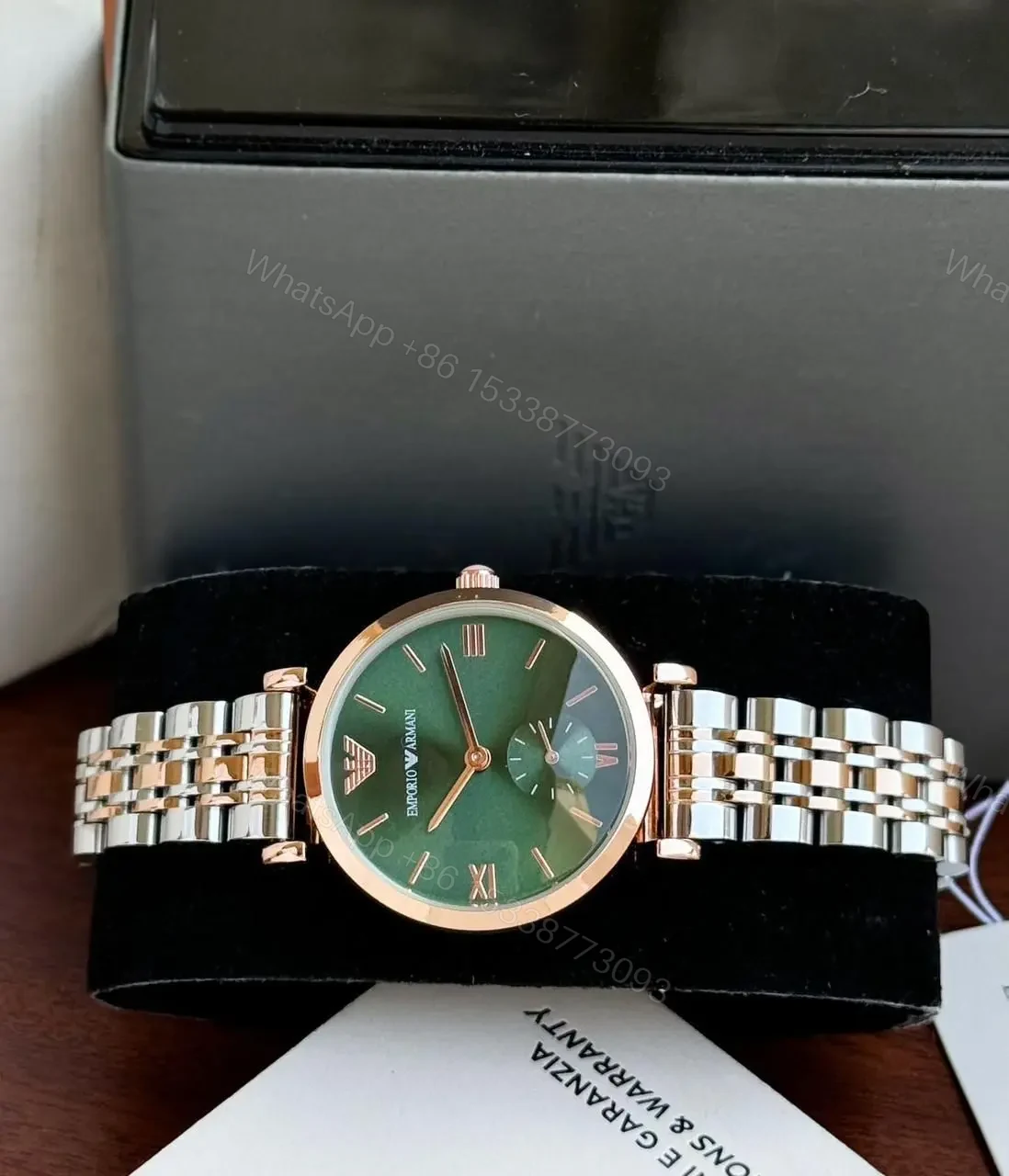 View 2 of Emporio Armani Slim green dial