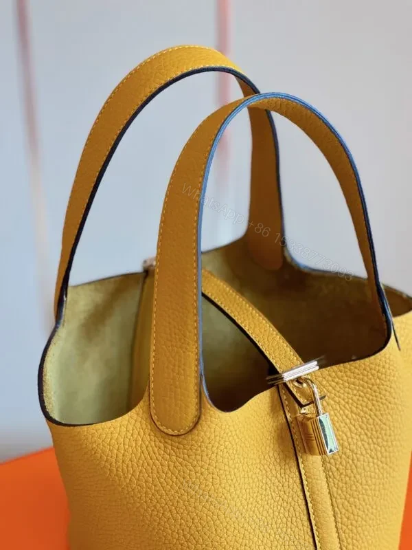 View 5 of HN 18 Yellow Togo leather Gold Hardware