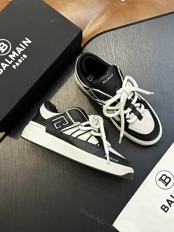 View 5 of Bold Contrast Stitching High-Tops: Balmain-Inspired Sneakers