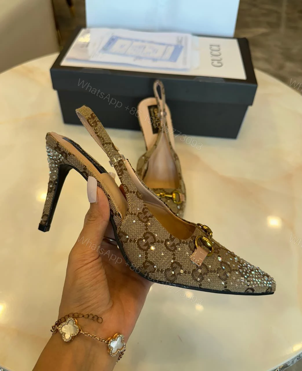 View 11 of FIRST COPY GUCCI LEATHER HEELS