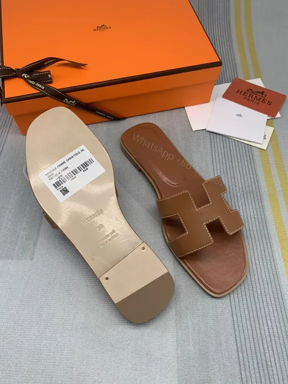 View 6 of Cognac Calfskin Oran Sandals â€“ Elegant All-Day Comfort