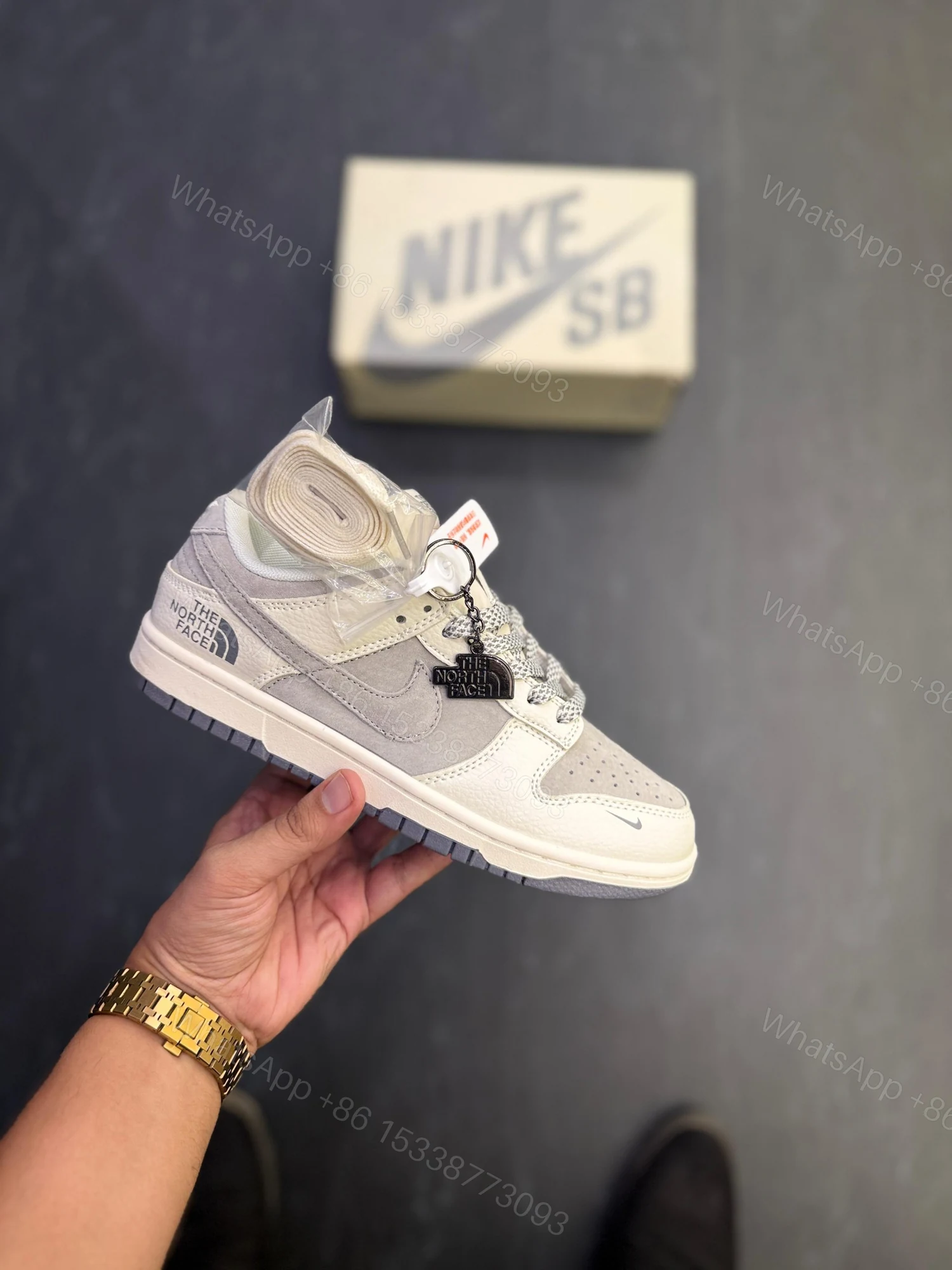 View 2 of First Copy Nike SB Dunk North Face OG Grey 2025