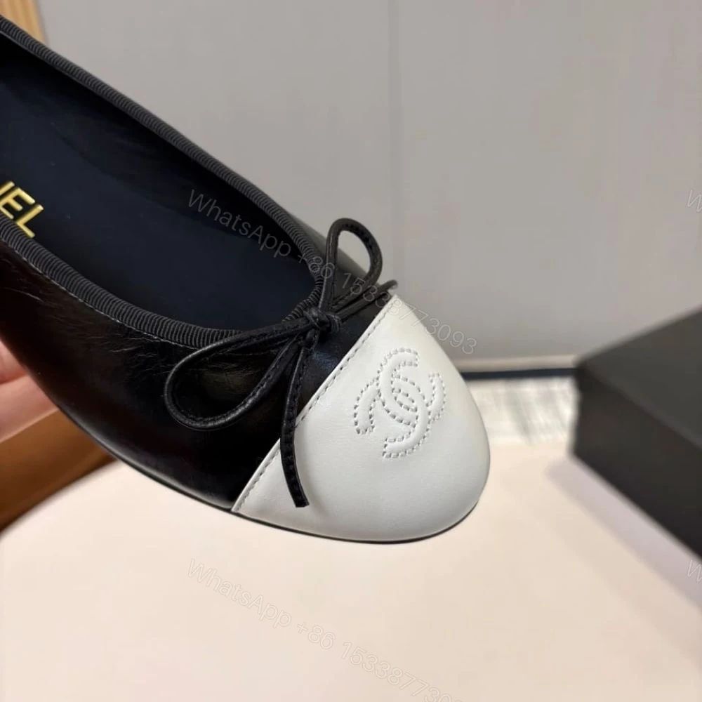View 10 of Chanel Ballet Flats Black And White