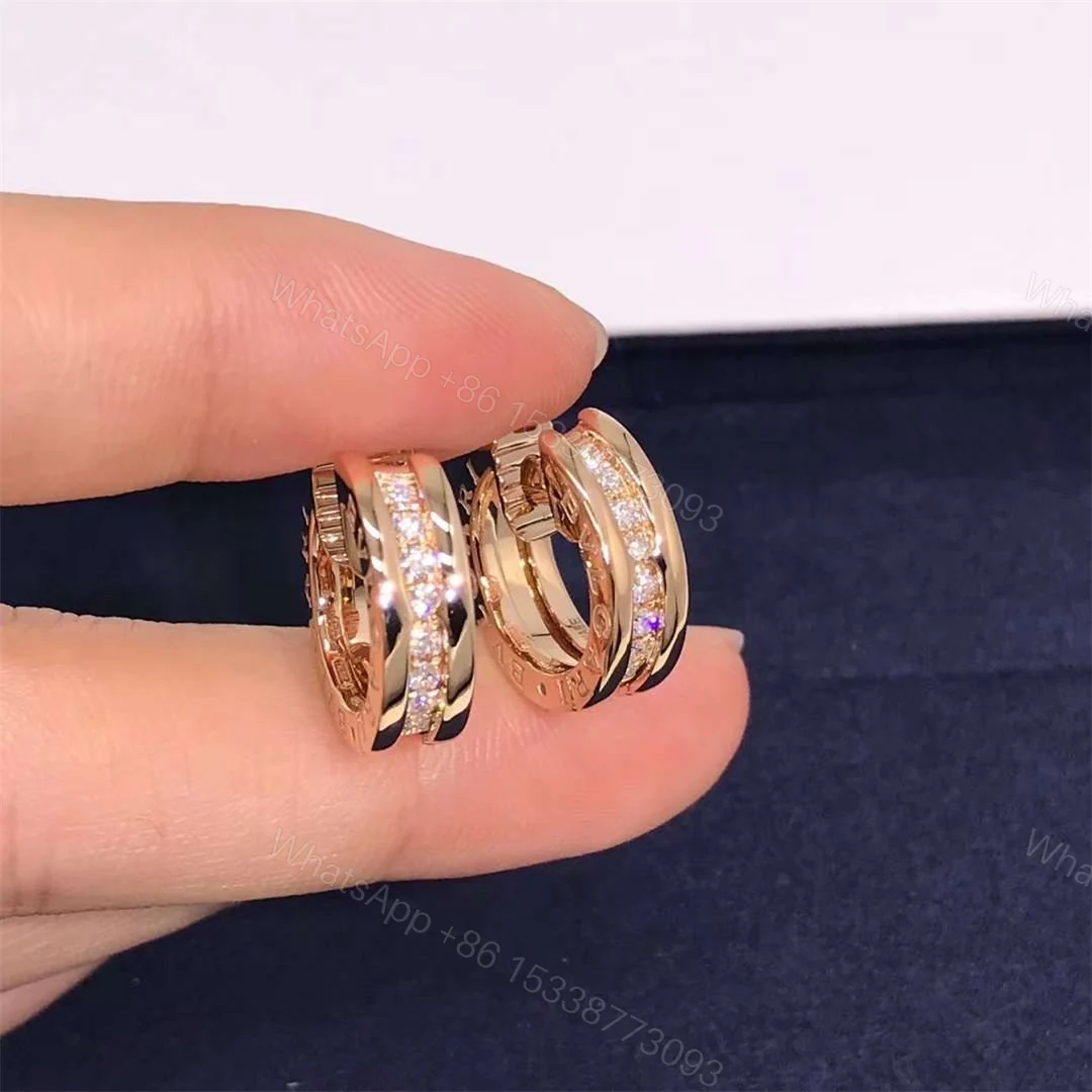 View 2 of Bulgari B.zero1 Small Hoop Earrings