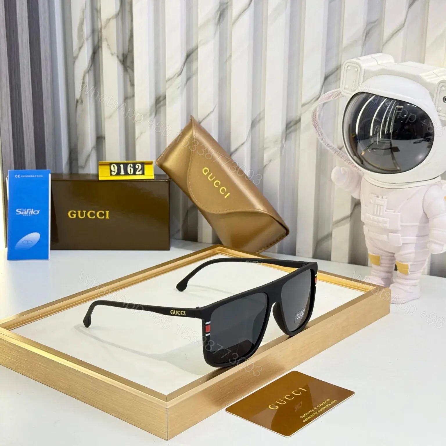 View 2 of Gucci Wayfarer Black Sunglasses