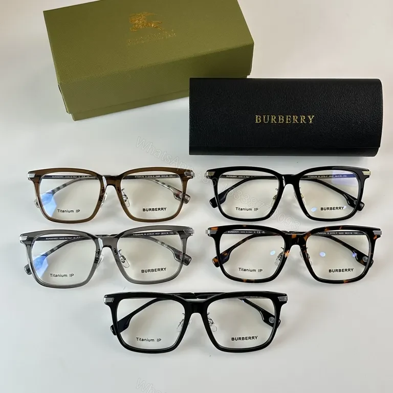 View 5 of Burberry Black & Gold Acetate Titanium Eyeglasses - Luxury Everyday