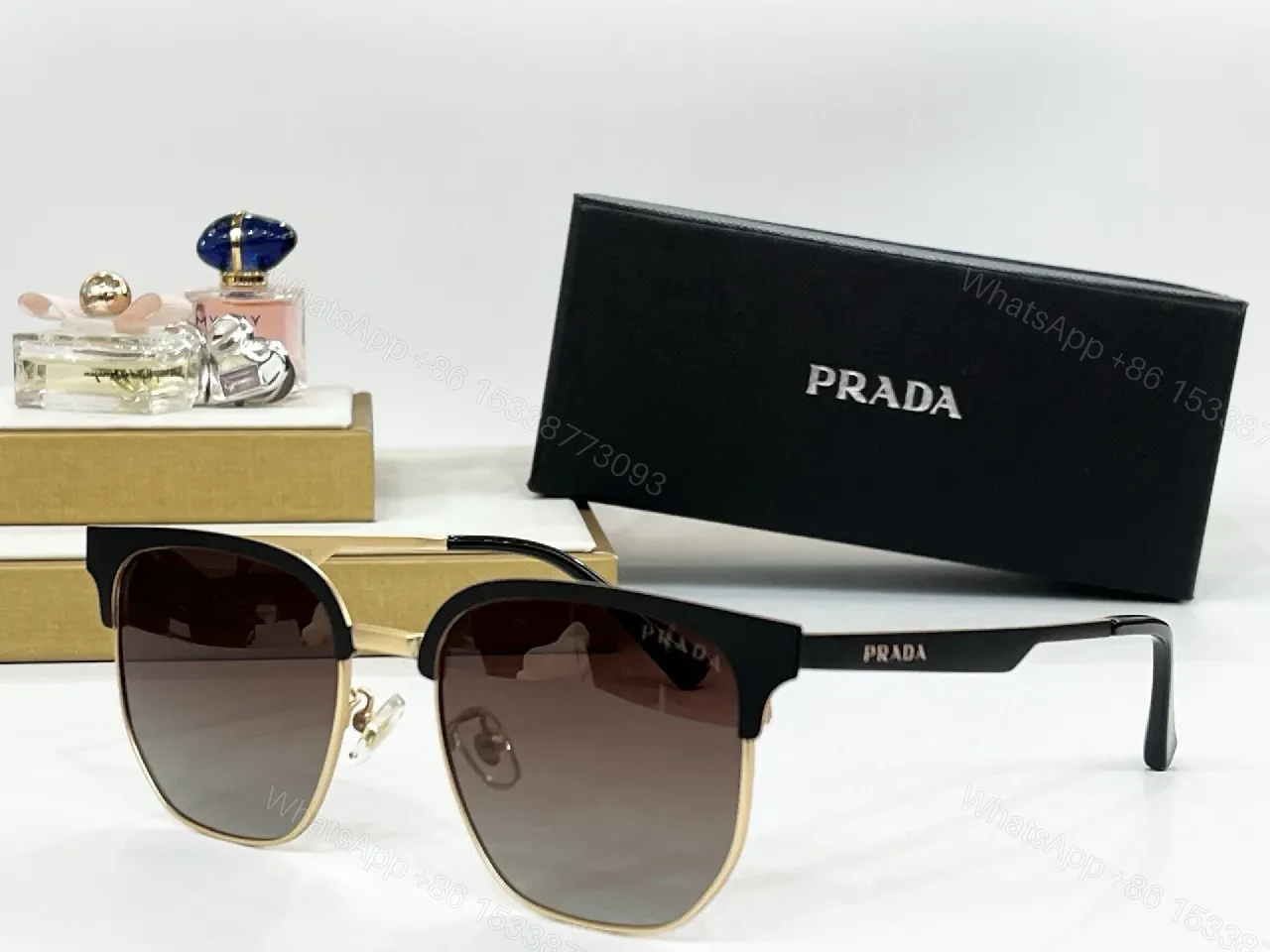 View 6 of Matte Black Metal Sunglasses – Rectilinear Luxe, UV400 Protection