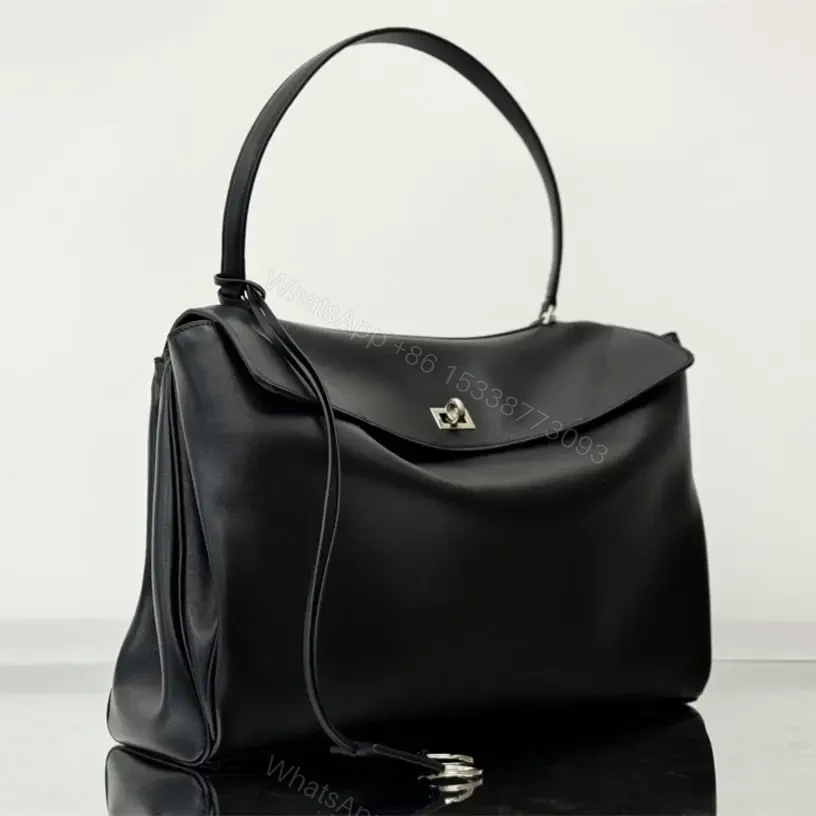 View 3 of 高仿Balenciaga*Rodeo系列4U1000小牛皮手袋黑銀大號免檢版