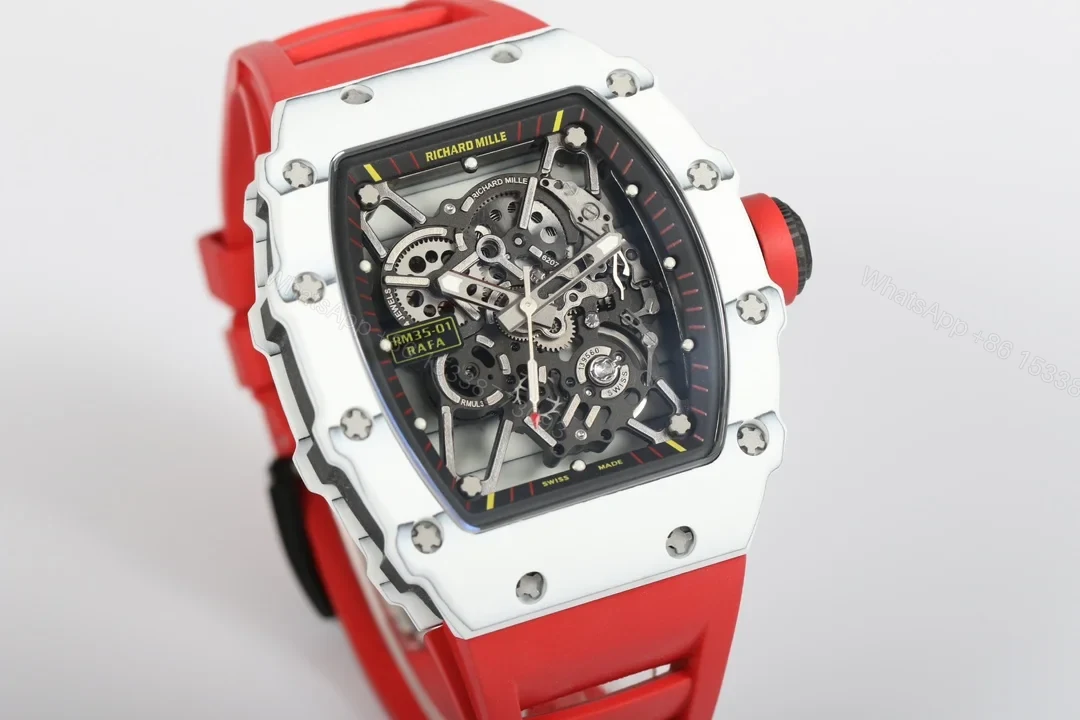 View 3 of Richard Mille RM35-01 NTPT Carbon Fiber RMUL3 White Gemstone Watch RM35-01-NTPT-RMUL3