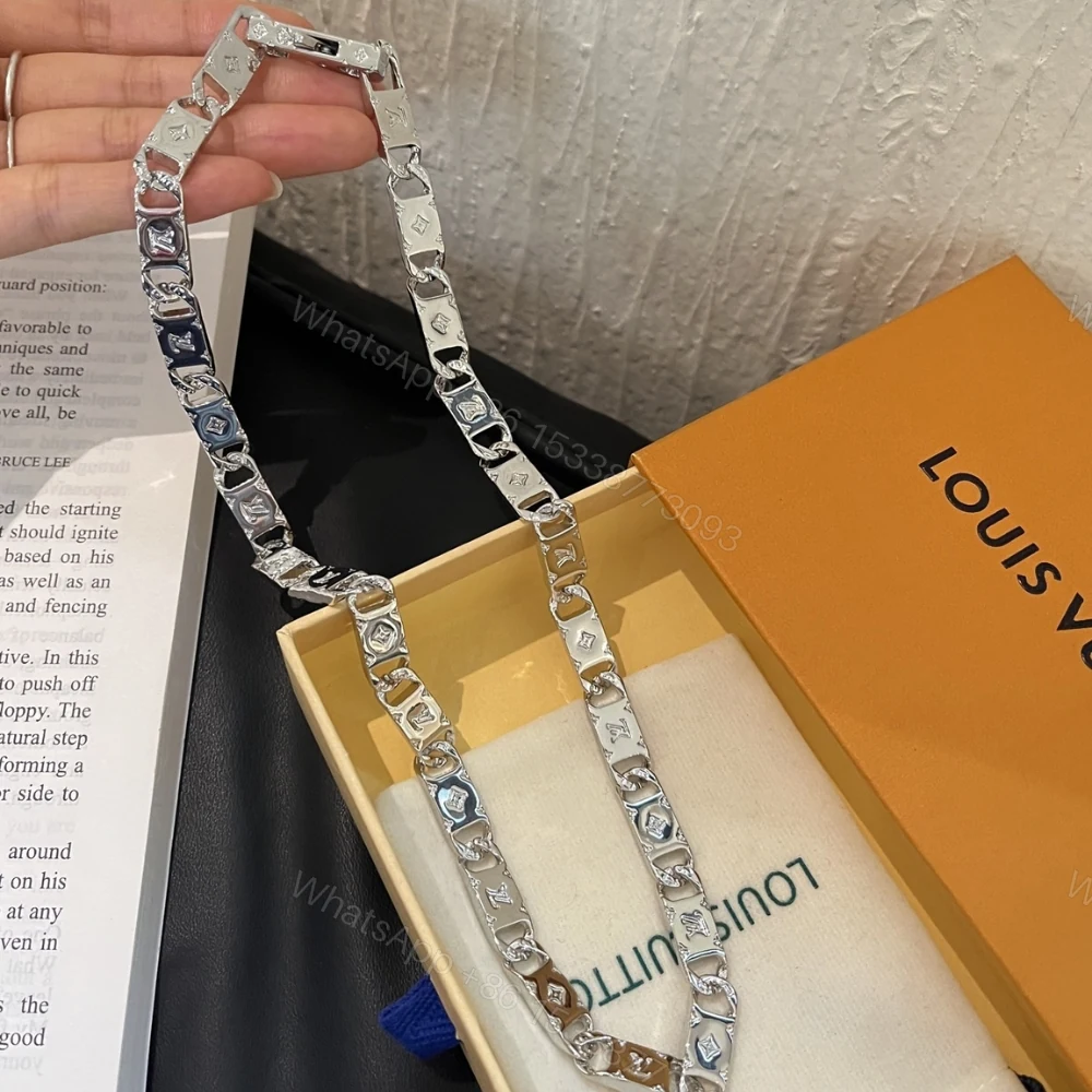 View 3 of Louis Vuitton Monogram Tied Up Necklace Silver M00919