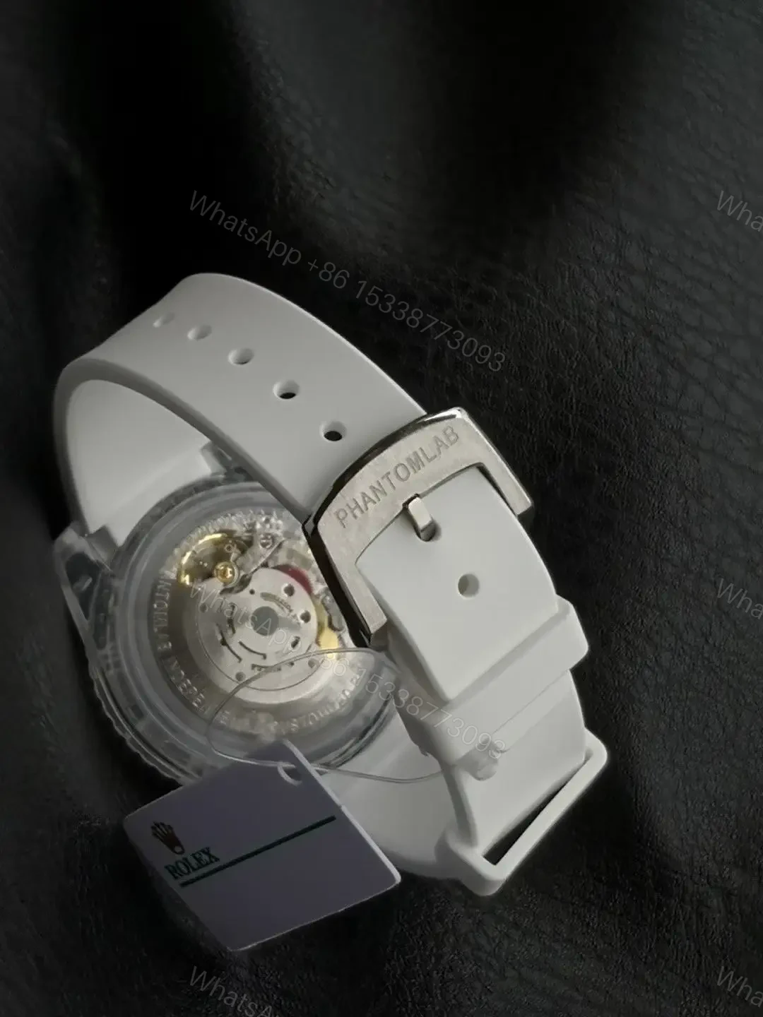 View 8 of Premium Rolex Submariner Date Phantomlab Starry Night replica 40MM White Rubber Strap Edition RG-SUB-PHANTOMLAB-STARRY-NIGHT-WHITE-RUBBER-40