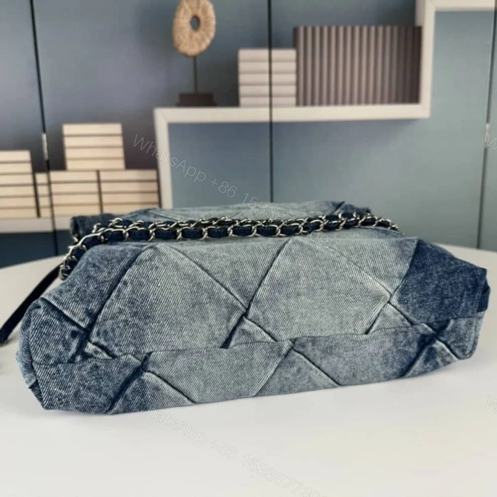 View 7 of Chanel 22 Handbag Washed Denim 36Cm AS3261 B10439 NM981