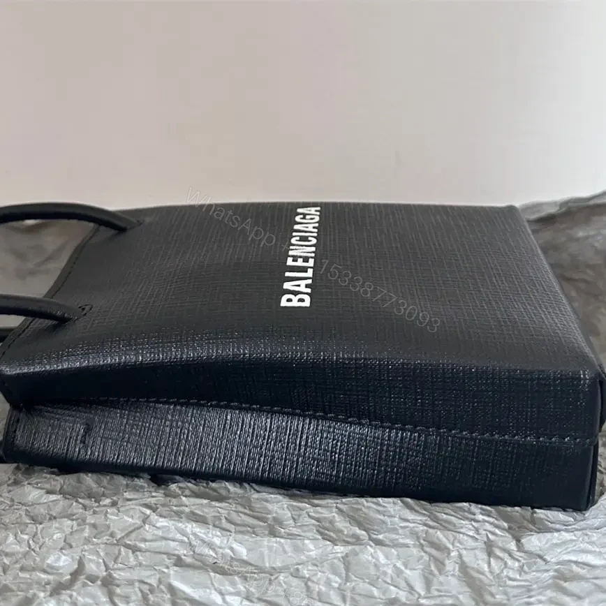View 6 of 高仿Balenciaga迷你Tote包系列小牛皮黑色