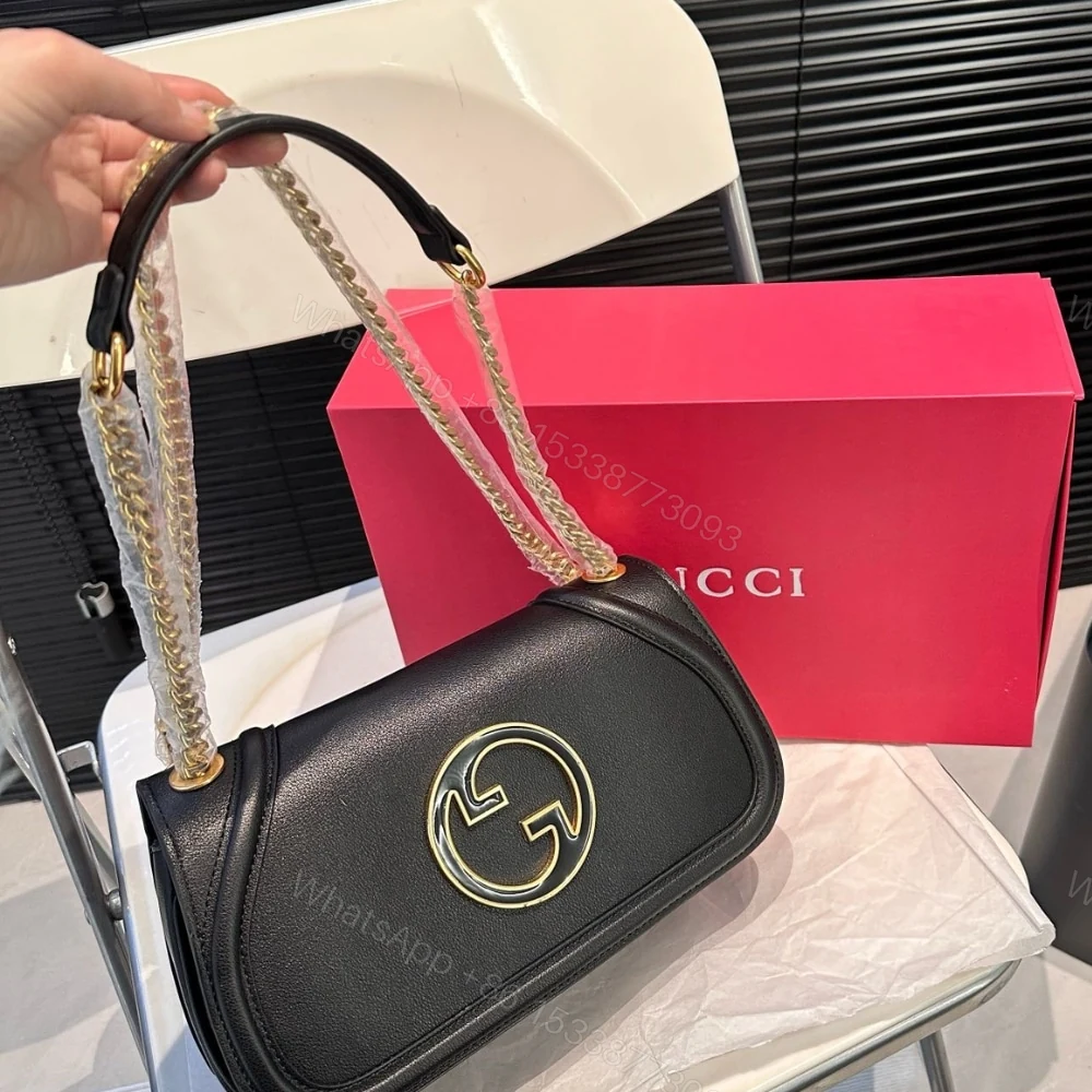 View 2 of Gucci Blondie Small Shoulder Bag Black 26Cm 815715 AAEEX 1000
