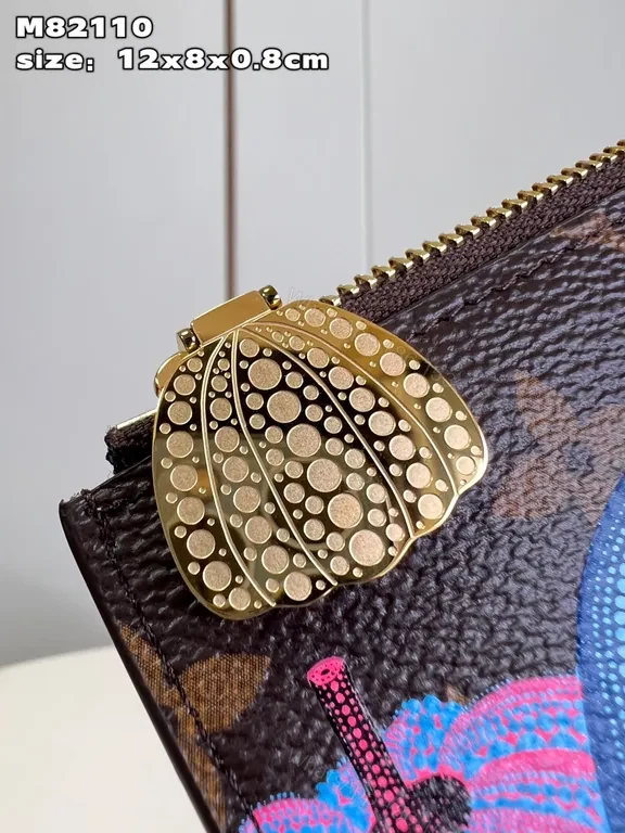 View 2 of Bold Monogram Wallet: Color-Pop Panel, Compact Luxury