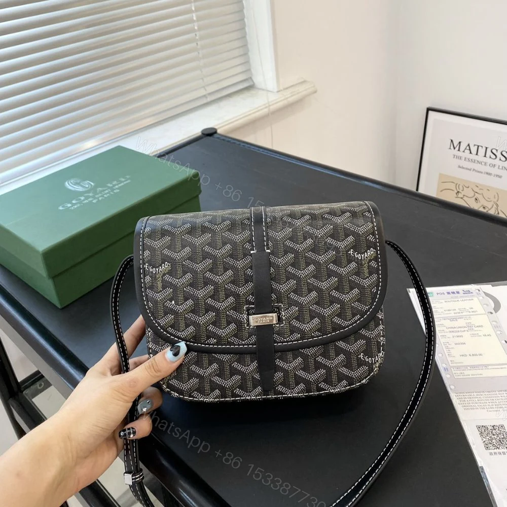 View 2 of GOYARD BELVEDERE PM BAG BLACK 22CM
