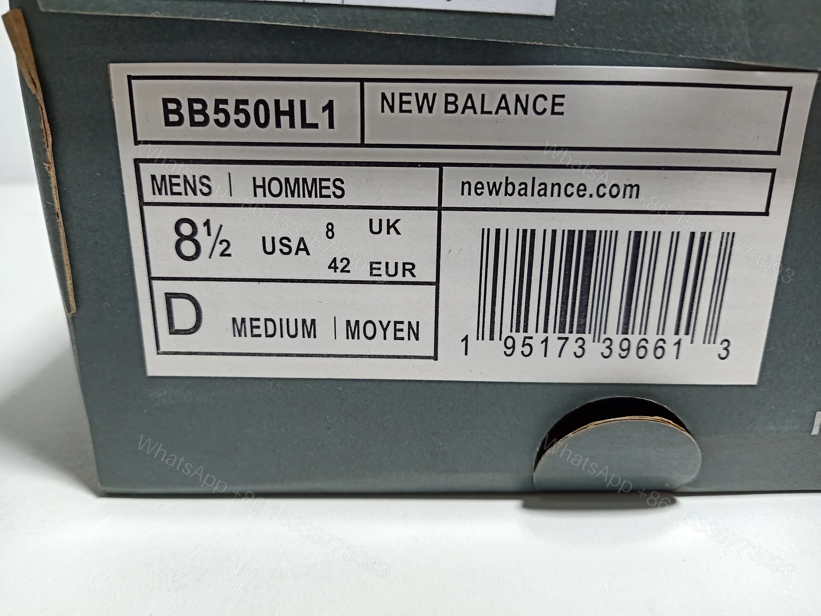 View 4 of New Balance 550 White University Blue Grey Toe