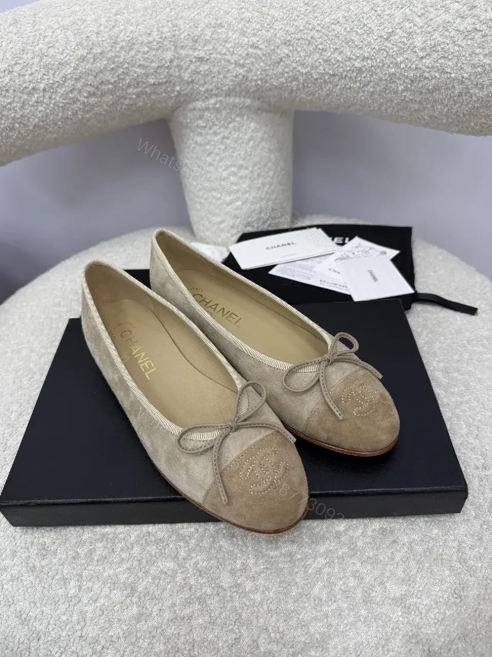 Two-Tone Suede Ballet Flats: Lightweight, Subtle Texture — view 1