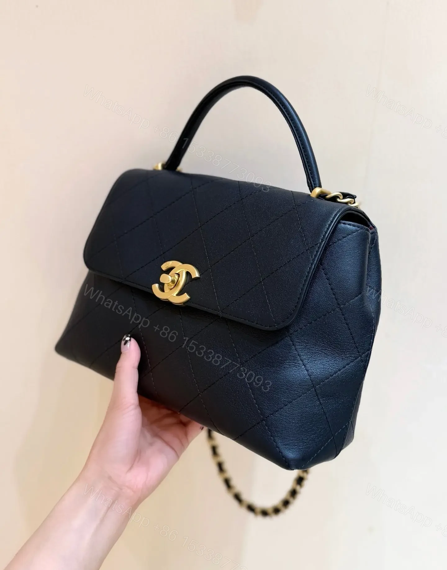 View 3 of CHANEL Maxi Flap Bag with Top Handle