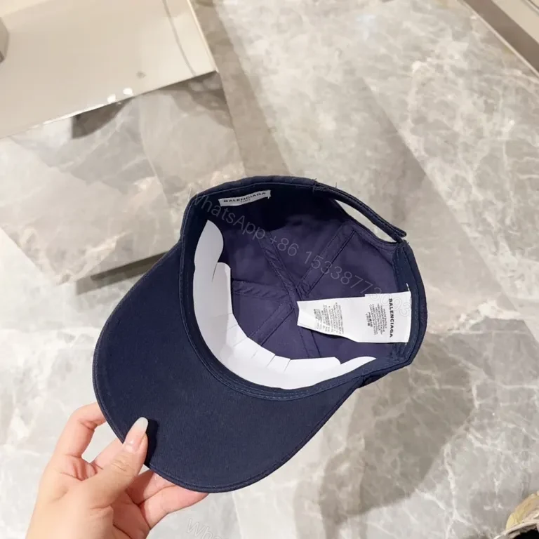 View 9 of Structured Navy Balenciaga Cap: Everyday Luxury Elevation