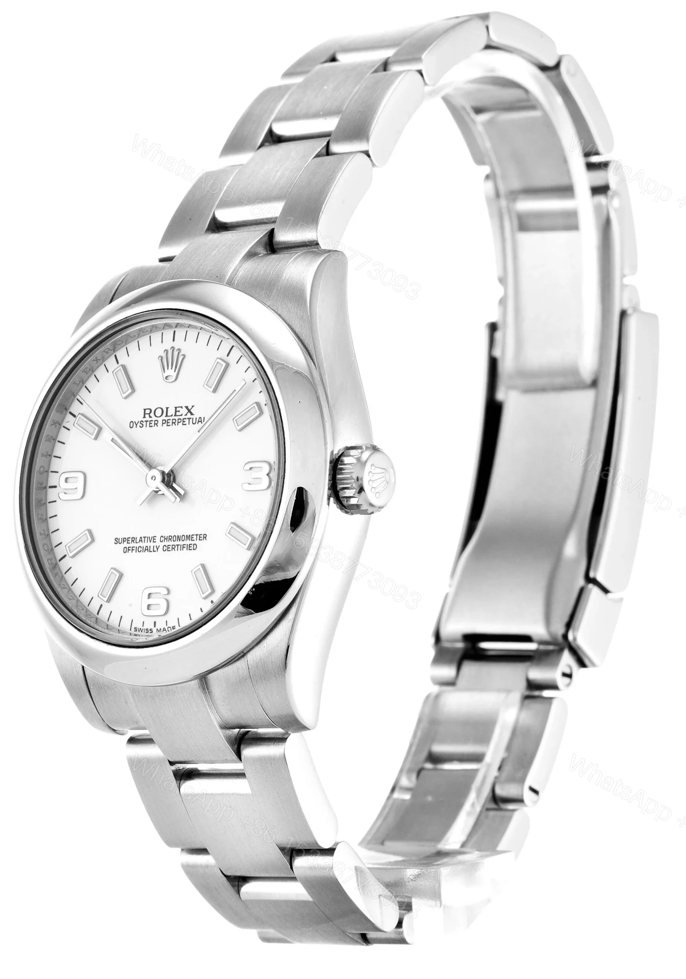 View 2 of Replica Rolex Oyster Perpetual Lady White Dial 177200-2 31 mm