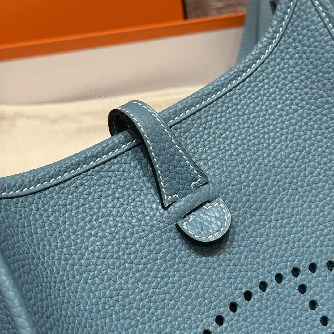 View 11 of 高仿Hermes*Evelyne23系列H087941CKU2牛仔藍銀扣純手工