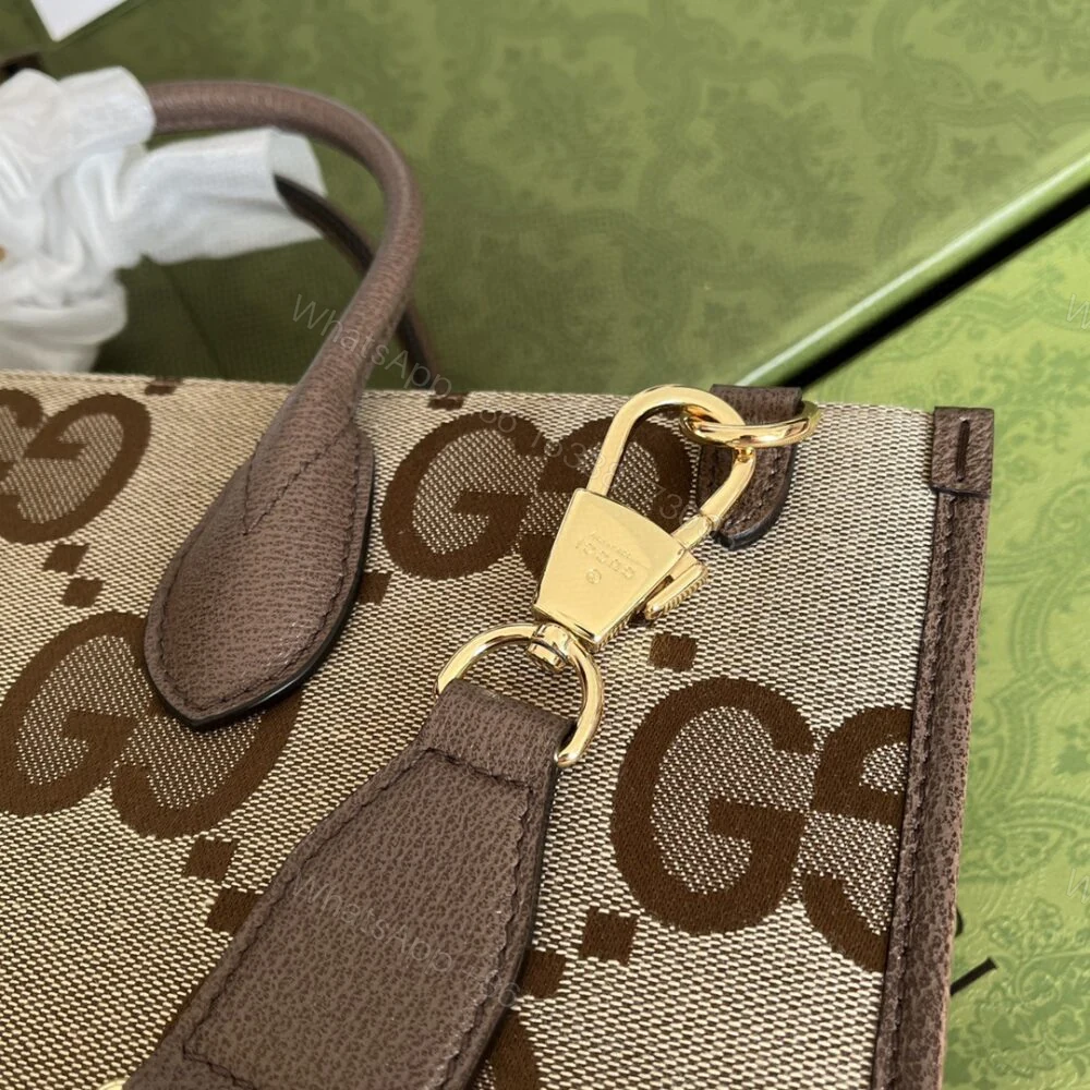 View 5 of Gucci Tote Bag With Jumbo Camel And Ebony Jumbo GG Canvas 37cm ‎678839 UKMDG 2570
