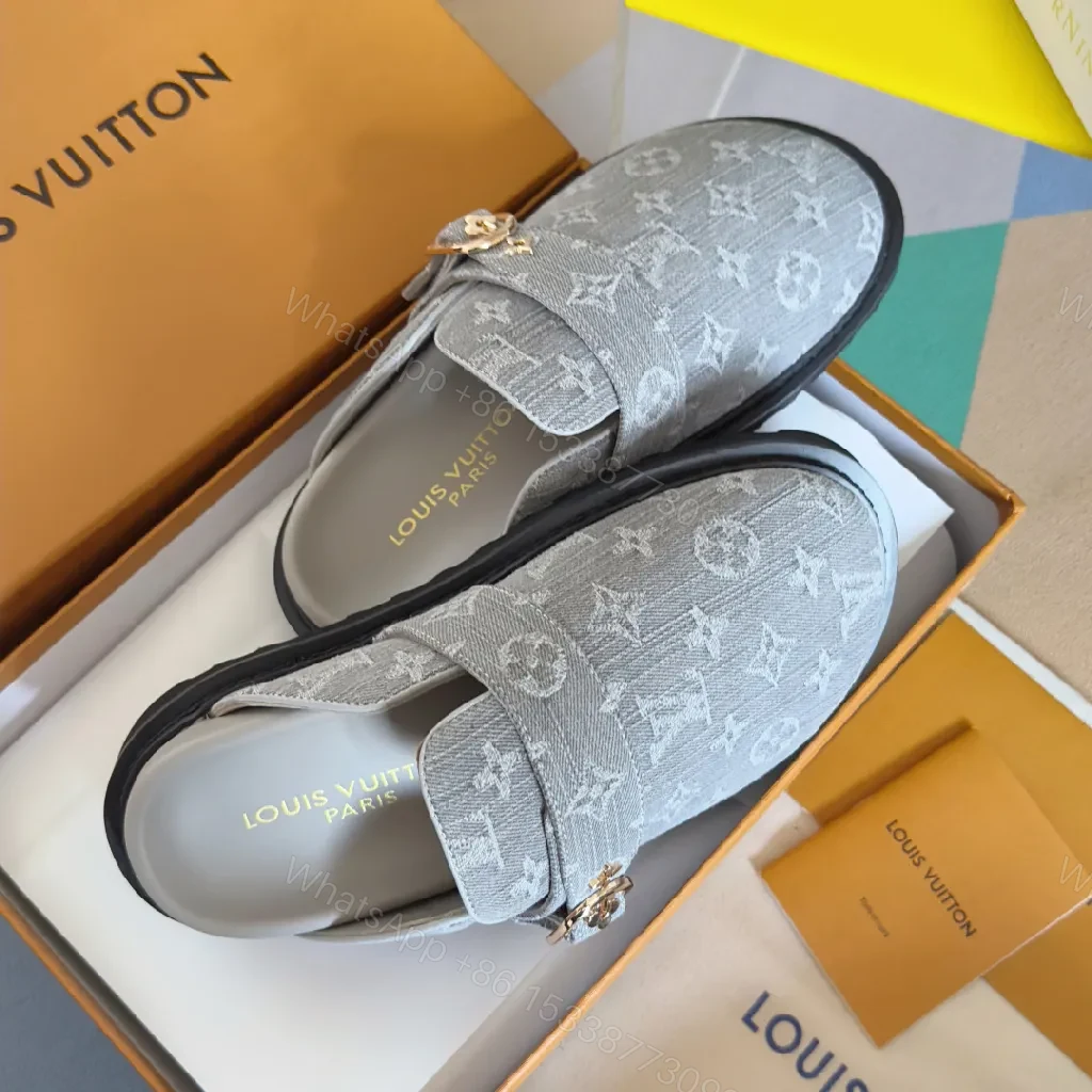 View 7 of Soft Monogram Velour Mules: Elevated Casual Luxury