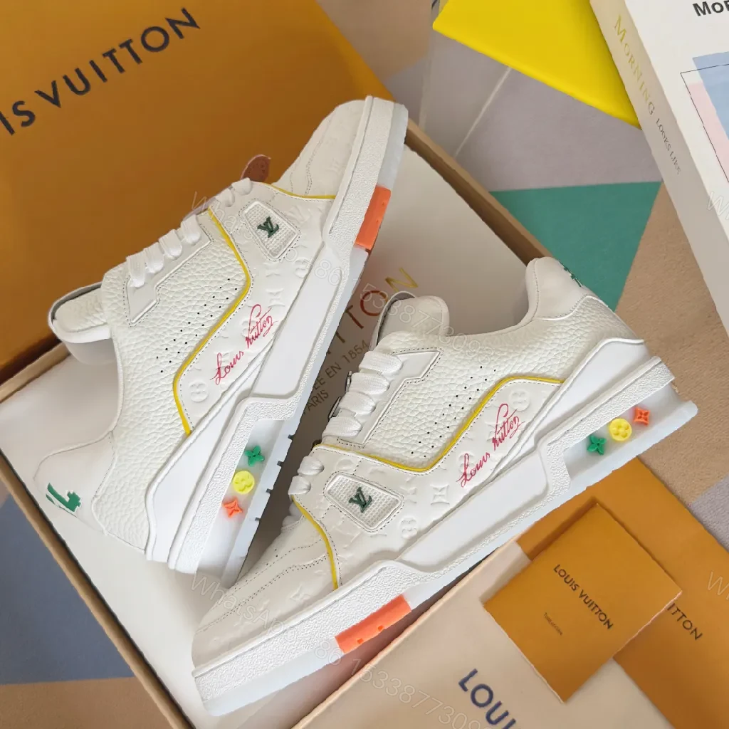 View 6 of Chic Multicolor Leather Trainer: Luxe Comfort Sneakers