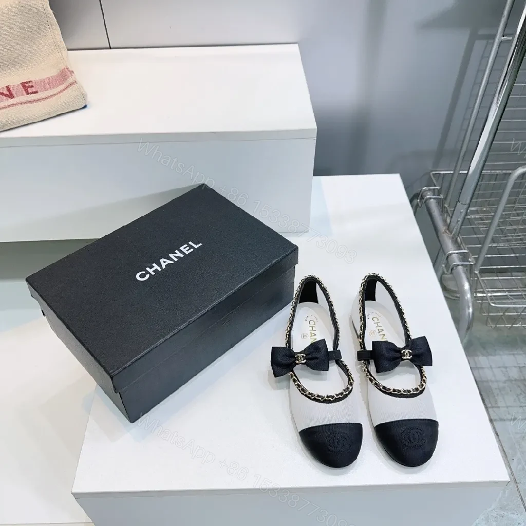 View 6 of Two-tone Luxe Slingback Flats: All-Day Comfort, Bow Accent
