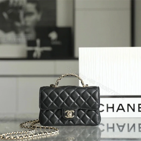 香港高仿Chanel23A系列水鑽手提口蓋包免檢版 — view 1